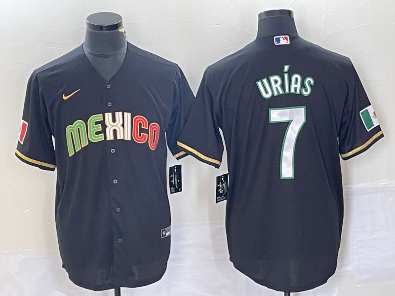 Men 2023 World Cub Mexico #7 Urias Black Nike MLB Jersey style 91828->more jerseys->MLB Jersey